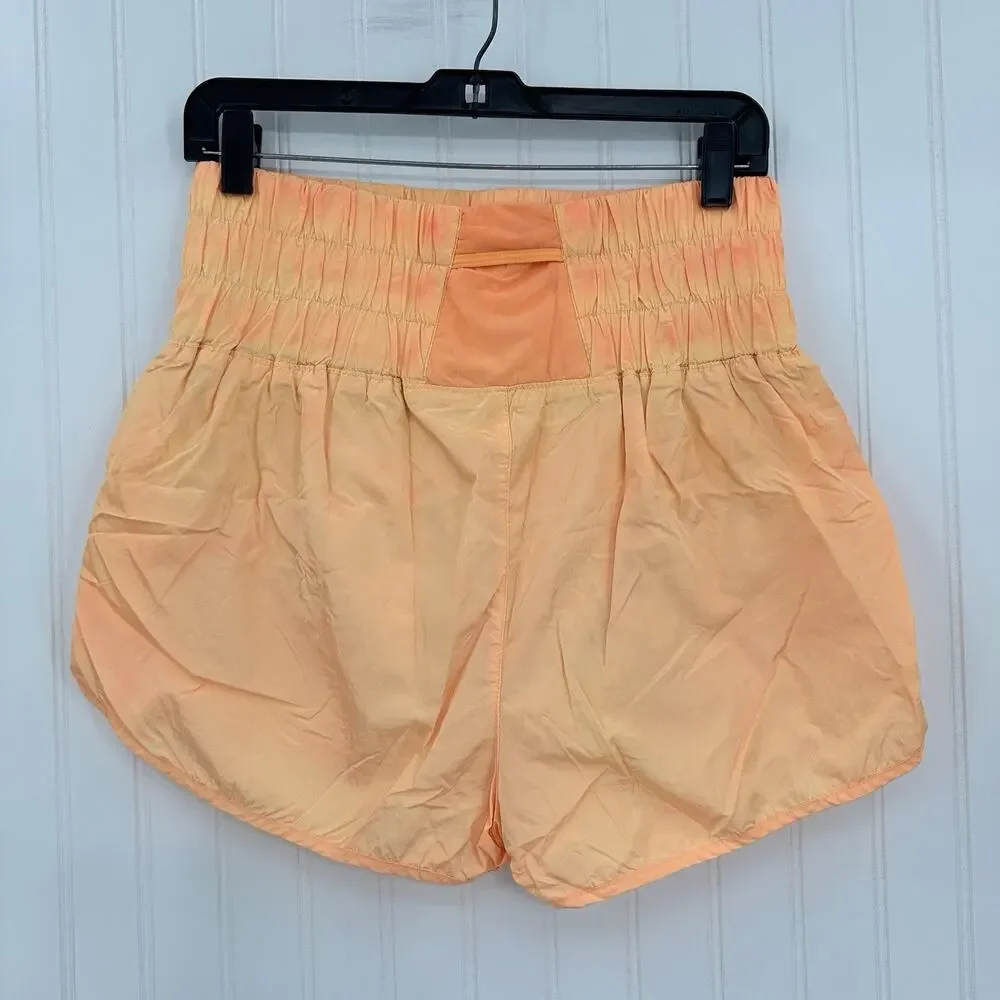 Free People Movement Shorts Womens Large The Way Home Short Orange Lined Running